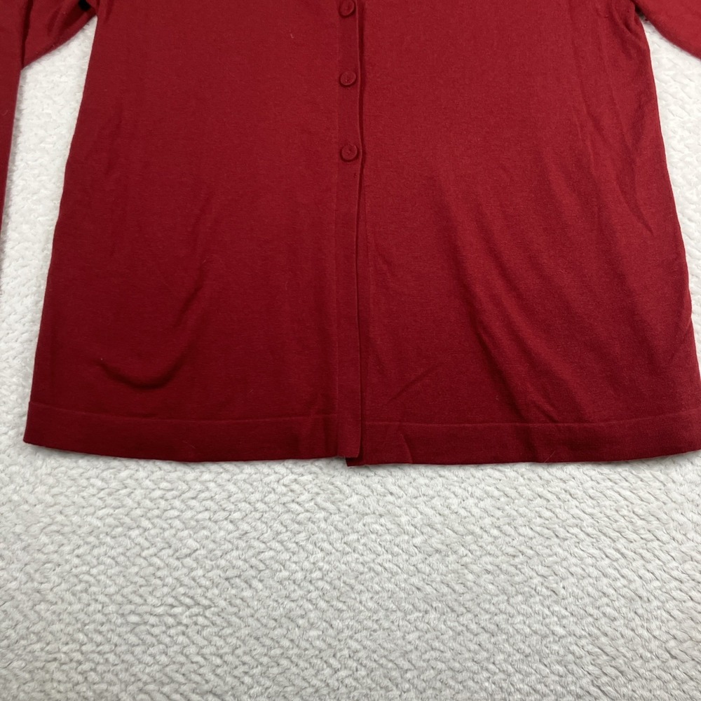 J. Jill Cardigan Sweater Large Red Button Holidays‎ Christmas - Picture 6 of 12